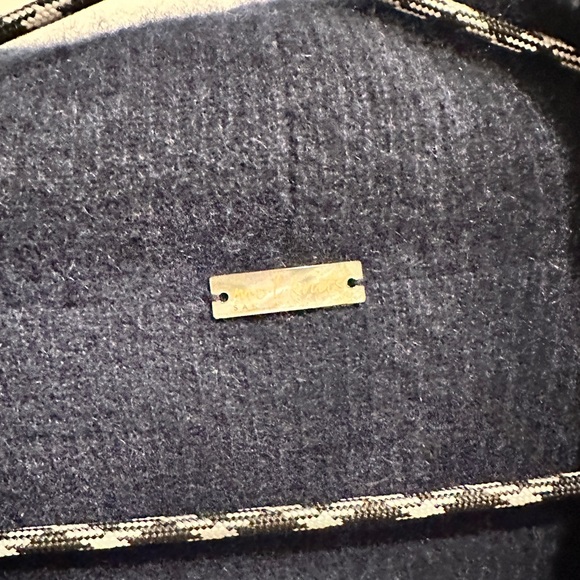 Margaret O’Leary St. Bridgette Moto Cashmere Jacket in Navy Size Medium - Picture 5 of 8